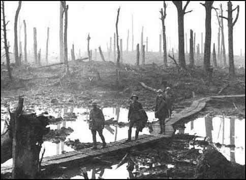 Duckboards were used to try and keep soldiers dry